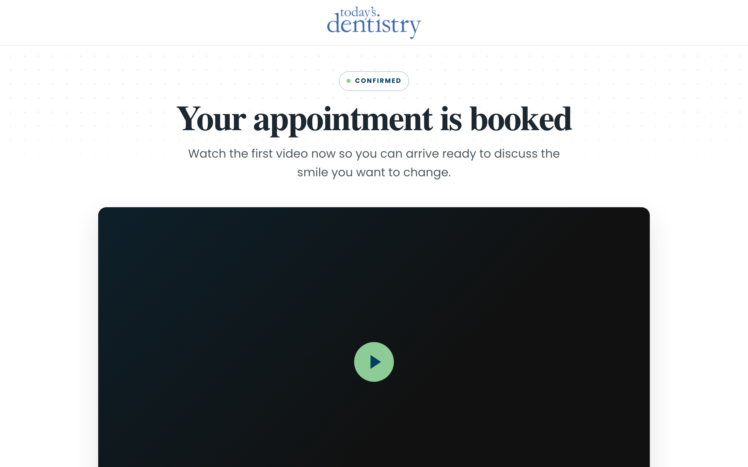 Confirmation page preview