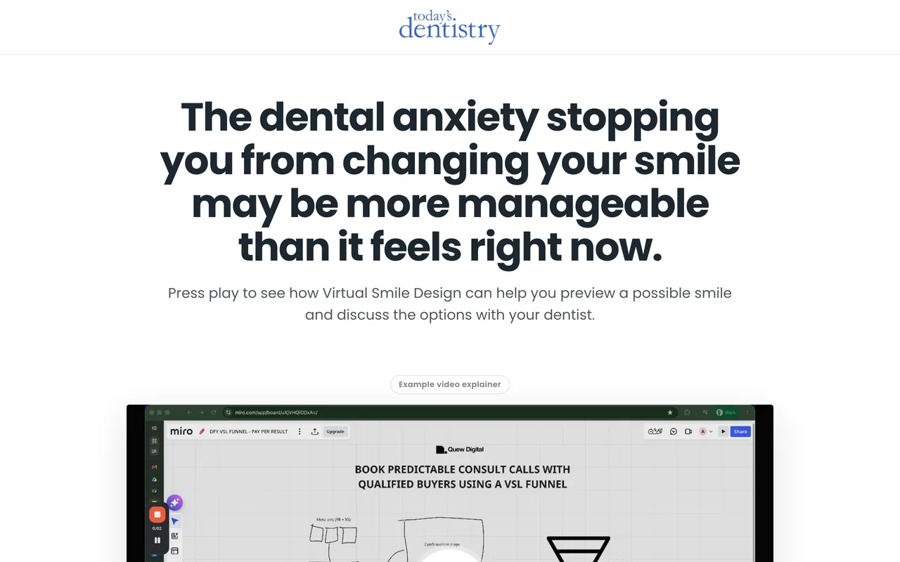 Landing page preview